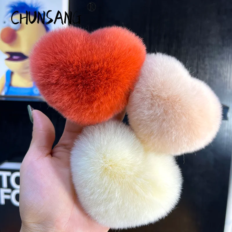 Love New In Real Rabbit Fur Trendy Hair Clip Hair Clips Hair Pin for Women Girls Children's Korea Hair Accessories Vintage real shot of beautiful jeans women s 2023 shorts khaki casual summer style hot girls work clothes fashionable