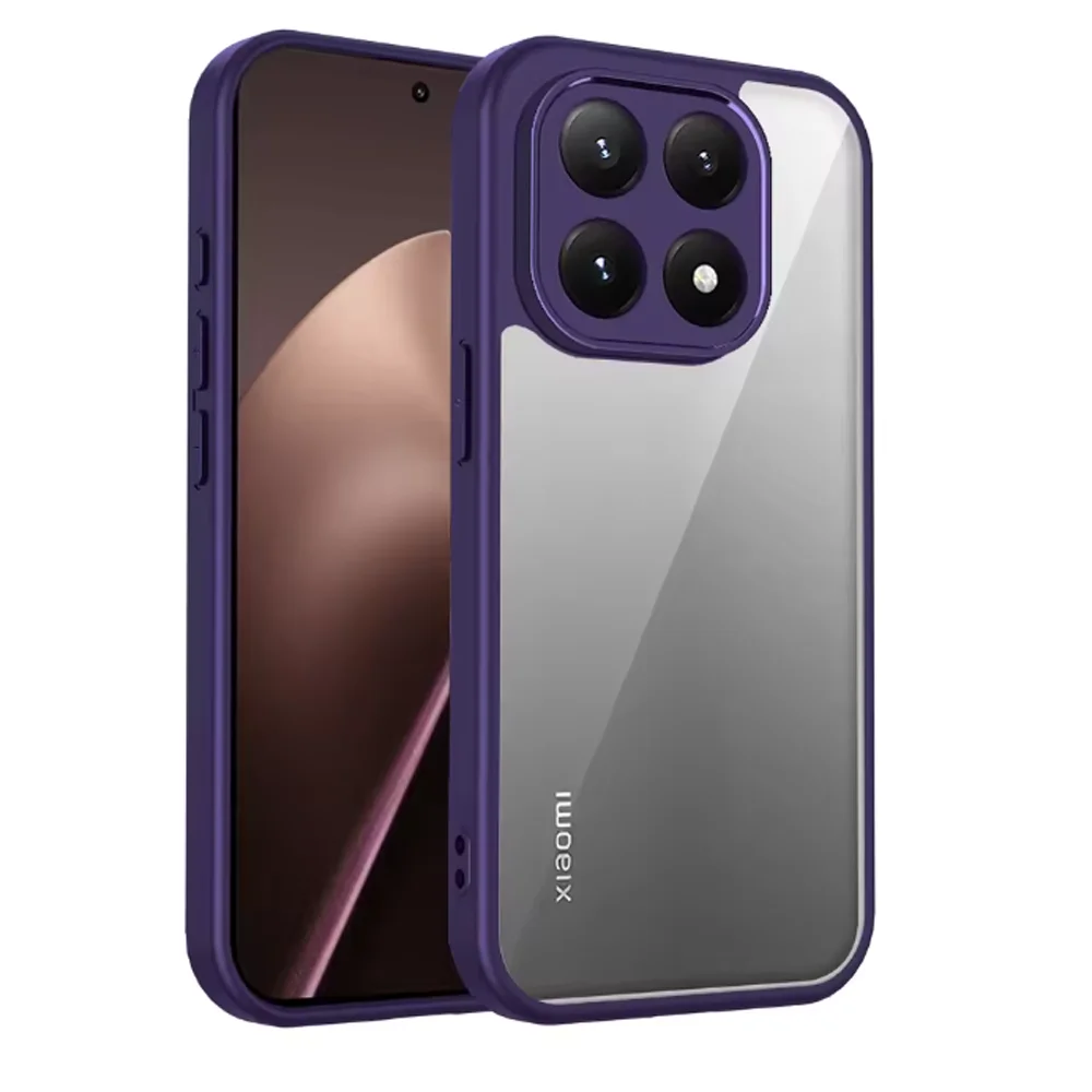 Enhanced Shockproof Clear Matte Back Cover with Air Cushion Silicon Bumper