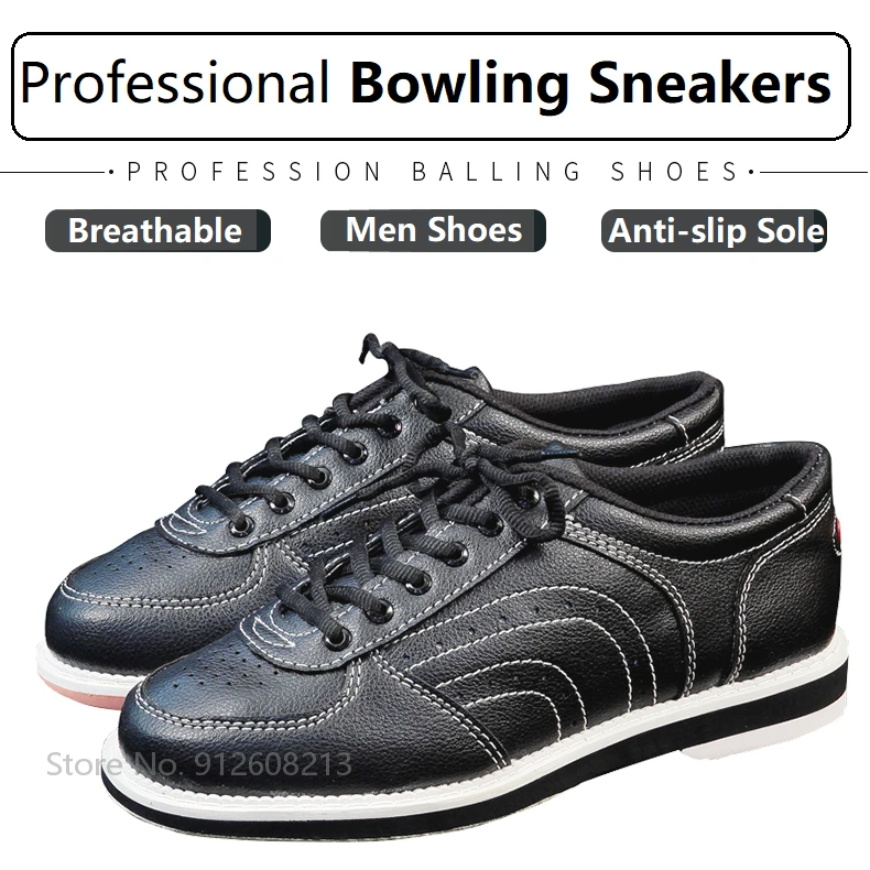 Zapatos bolos profesionales para hombre, transpirables, calzado de con suela Skidprood, con cordones, talla 11| | - AliExpress