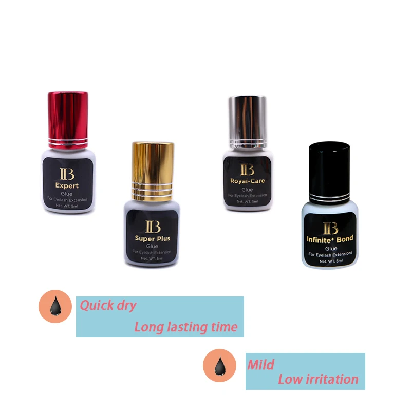Eyelash Glue Quick Drying Long Retention Time Low Irritation IB Glue Series for Eyelash Extension Supplies Korean Original Makeup Tools