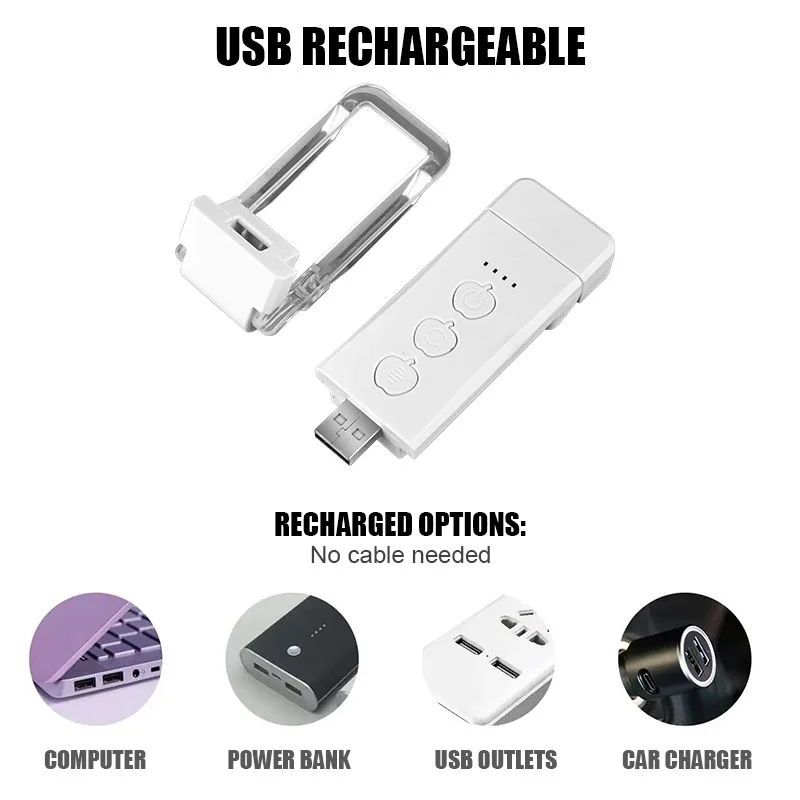 Mini Reading Clip Light Portable Charging Book Clip Light Four color USB Interface Three color Light Source 5-level Adjustment