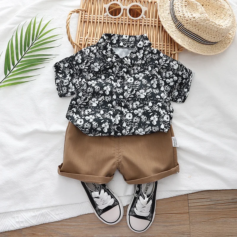 

IENENS Kids Boys Clothing Sets 2pcs T-Shirt + Shorts Infant Toddler Cartoon Wear Summer Children Outfits Suits 1-5 Years