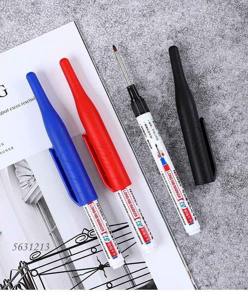 Haile 30/32 mm weißer Farbmarker mit langer Spitze, permanent, wasserfest, schnell trocknend, Tinte, tiefes Loch, Tischler-Markierungsstift für Tischler – Detail 9