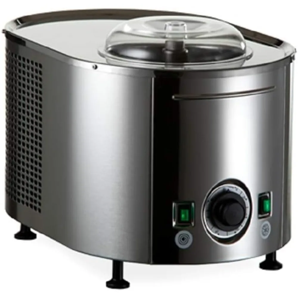 1.5-Quart Ice Cream Maker, Automatic operation,Timer control, Stainless - 110/120V 60 HZ,Silver