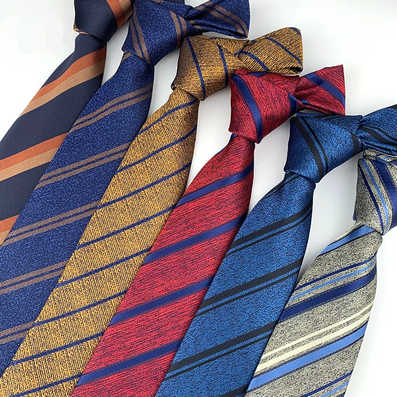 

New Men Ties Handmade Necktie Striped Stripes Ascot Gravatas Luxe Pour Corbatas Para Hombre Neck Tie Accessories