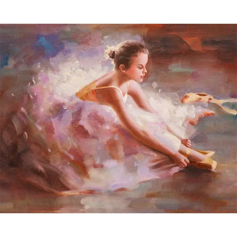 Gatyztory-大人の絵のためのアクリル絵の具,60x75cm,バレエ