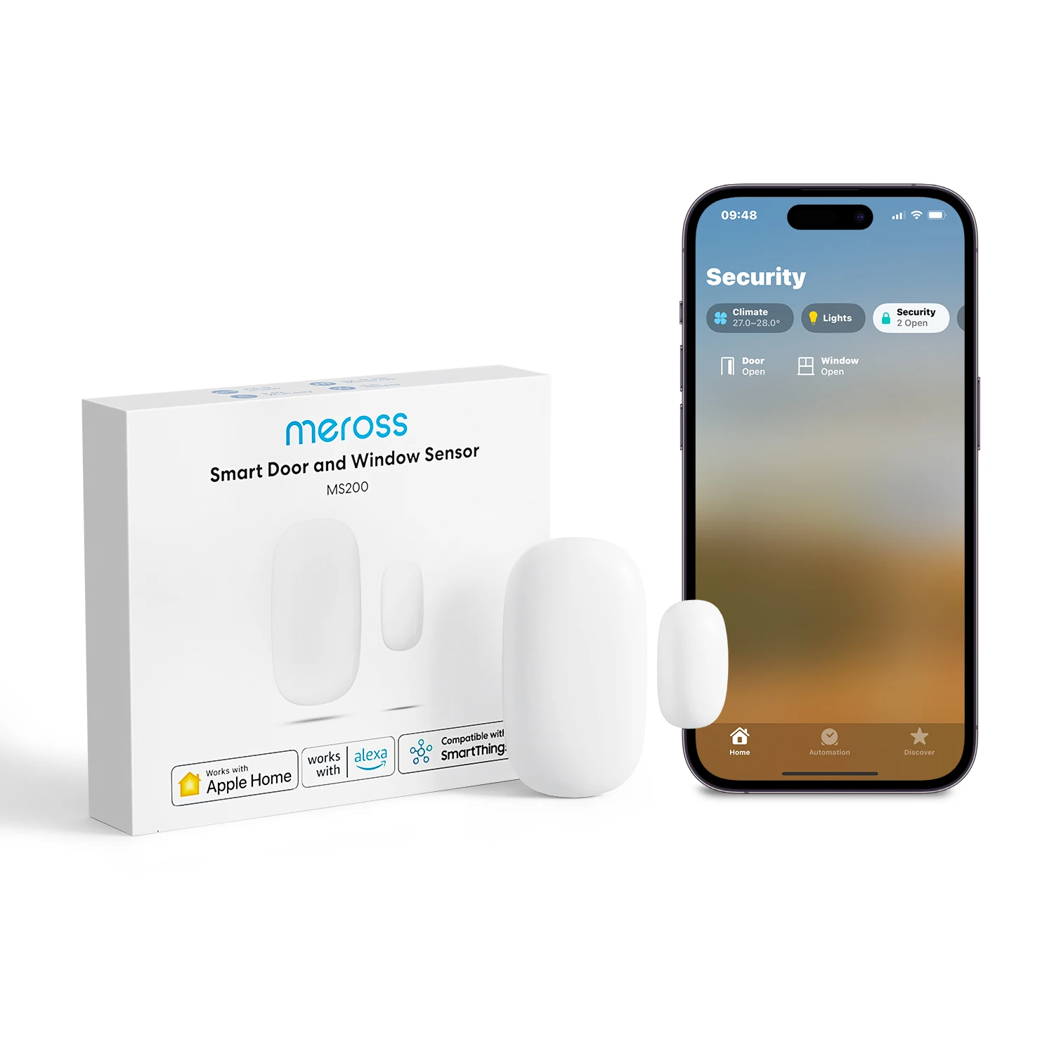 Rilevatori WiFi per porte aperte e chiuse Sensore finestra Tuya con notifica app Avviso Sensore di contatto per la sicurezza domestica con colore nero  13