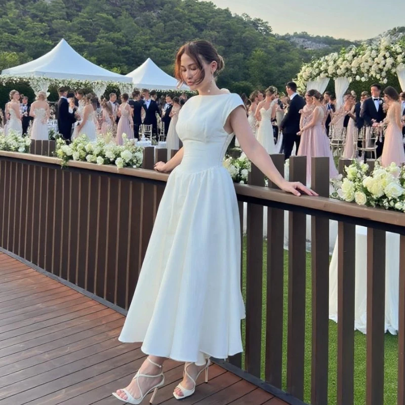 فستان Suninheart للسيدات بفتحة دائرية وأكتاف واسعة...