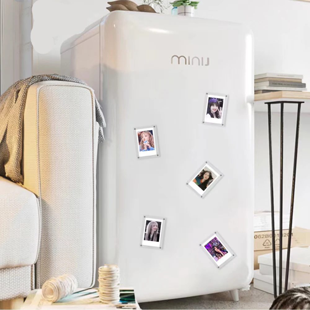 3-inch Photo Acrylic Magnetic Suction Frame magnet photo frames For Fujifilm Instax Mini 12 11 9 8 7s 25 50s EVO Camera Mini Film Photo Paper