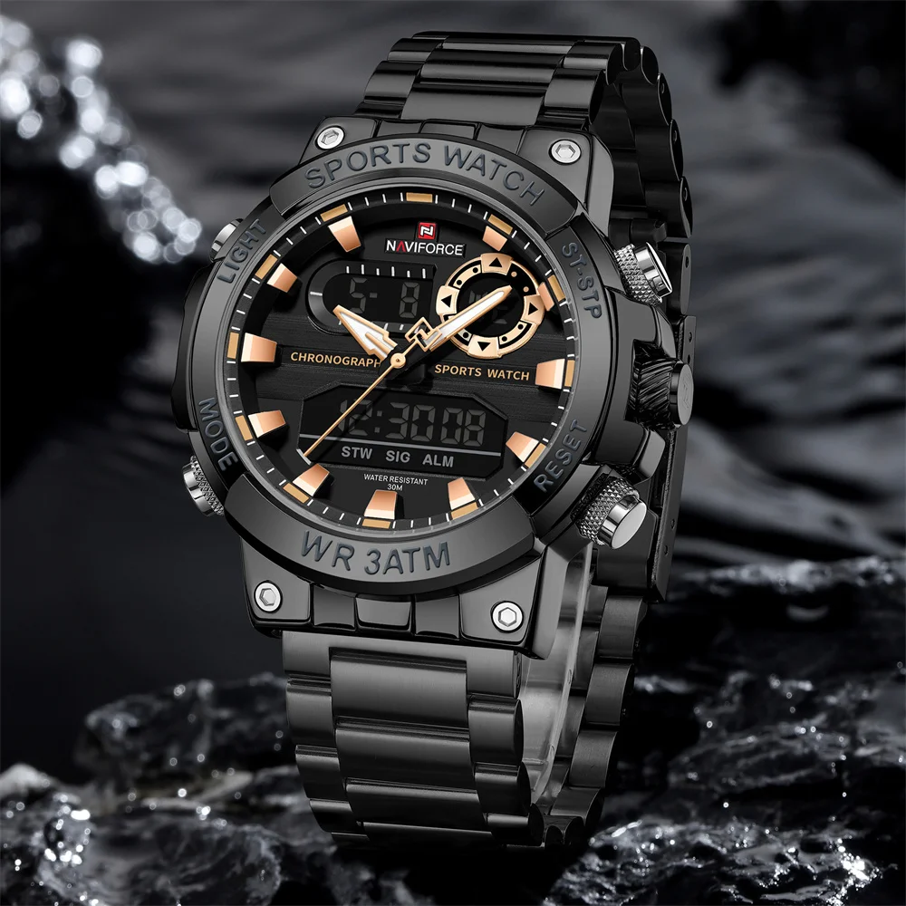 Naviforce 9237 Luxury Stainless Steel Men Watch description image 8
