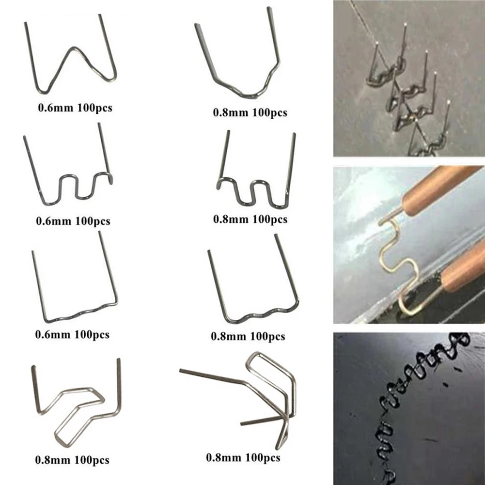 

800PCS Automotive Plastic Repair Welding Nail Standard Pre Cut Wave Staples Bumper Bodywork Repairs Machine Welding Hot Stapler