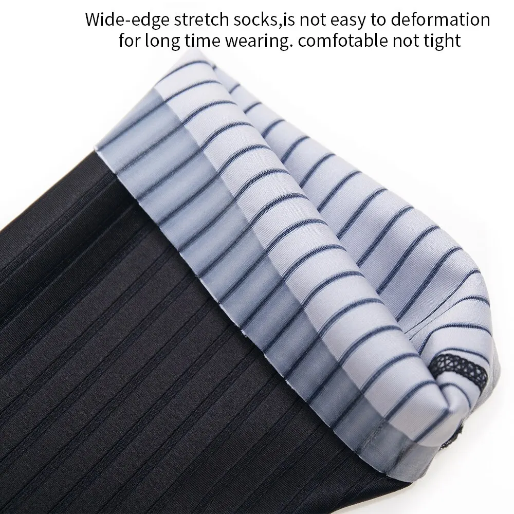 Cycling socks Men Knee High Anti Slip Silicone Aero Whiteline Bicycle Sport Running Bike Hose