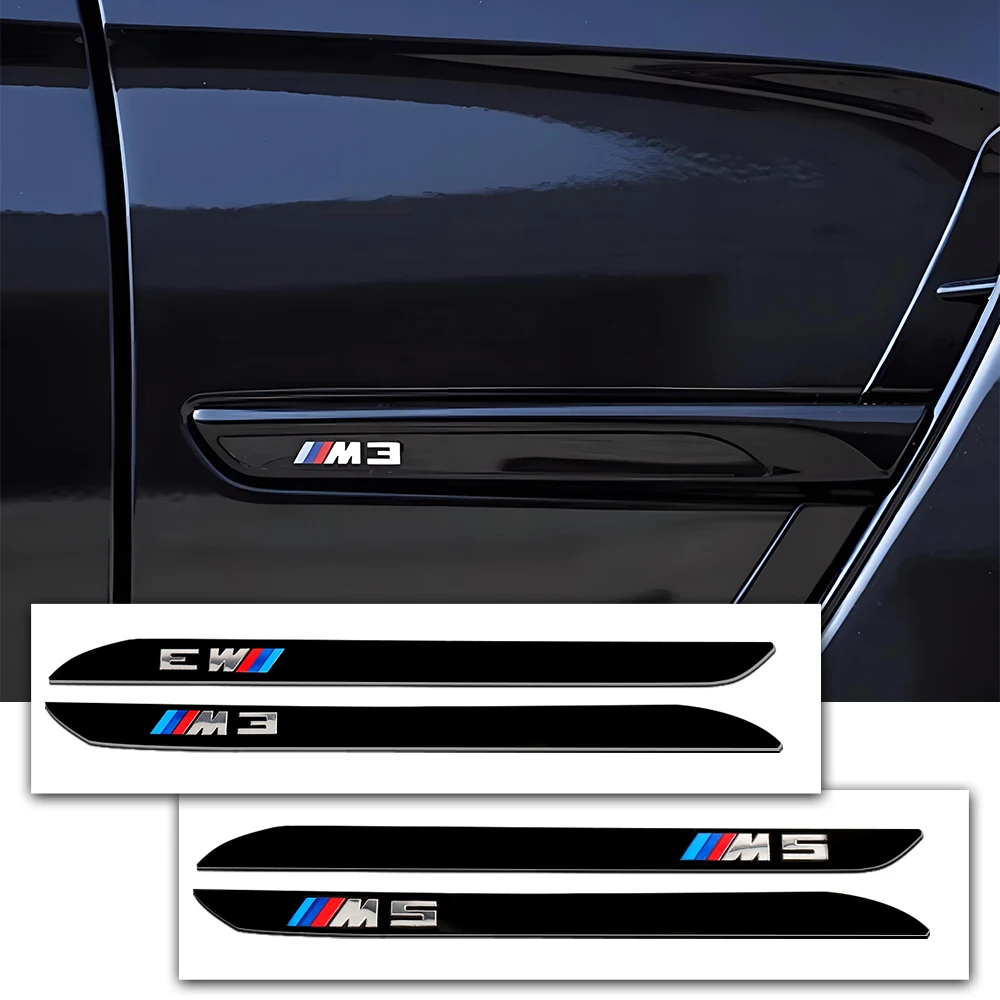 Car Body Side Fender Wing Emblem Sticker Modification Accessories For BMW M E90 E60 E71 F30 F20 F10 E70 G30 E87 E92 E91 X6 M3 M5