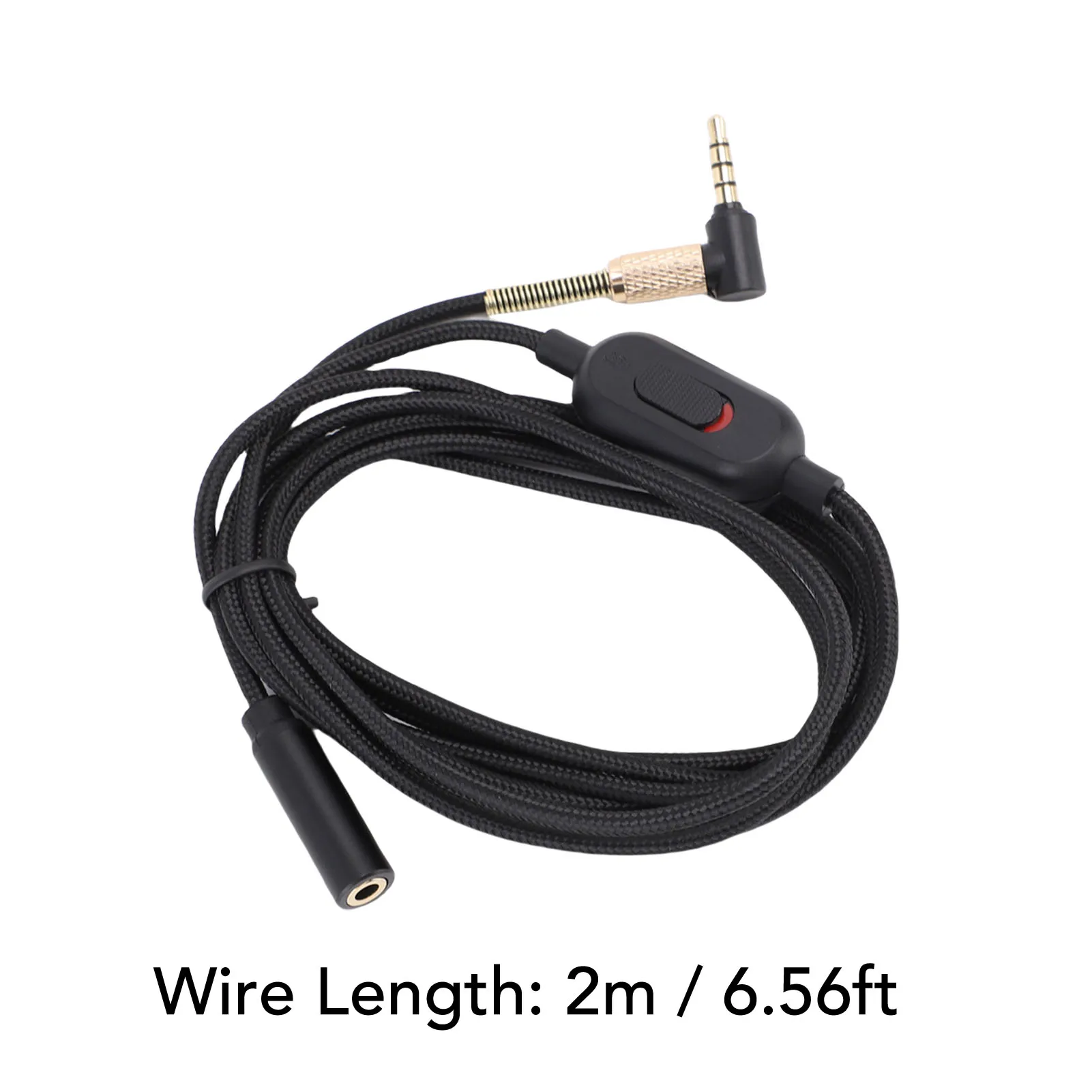 Headphone Extension Cable 3.5mm Sound Stereo Extender Cord Nylon Wire with Volume Control for Earphones Earphone Extension Cable