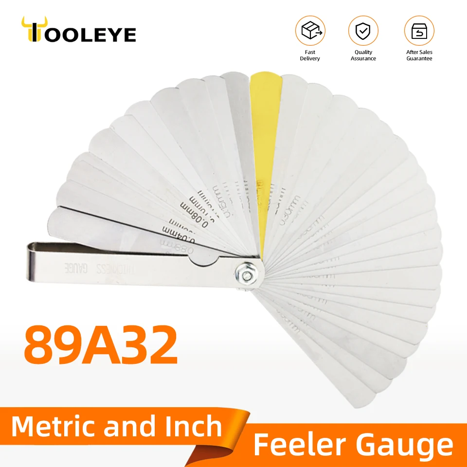 Feeler Gauge 89A32 Inch Spark Plug Gap Thickness Measurement Tool Probes Meter Valves