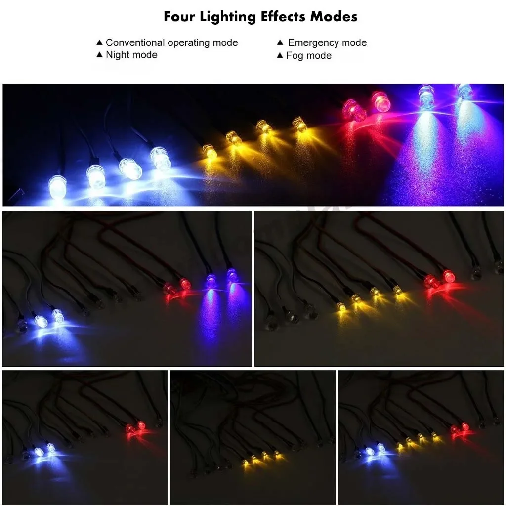 3mm 5mm 8mm 10mm RC Auto LED Licht Lampe Scheinwerfer Scheinwerfer Rücklicht Set für 1/10 1/8 1/12 Modell Crawler Drift HPI MN99 MN90 Teil – Detail 29