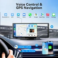 Écran Carplay 10.26 pouces pour voiture, CarPlay sans fil et Android Auto, lecteur vidéo multimédia universel pour autoradio, lecteur de voiture BT AUX FM 3
