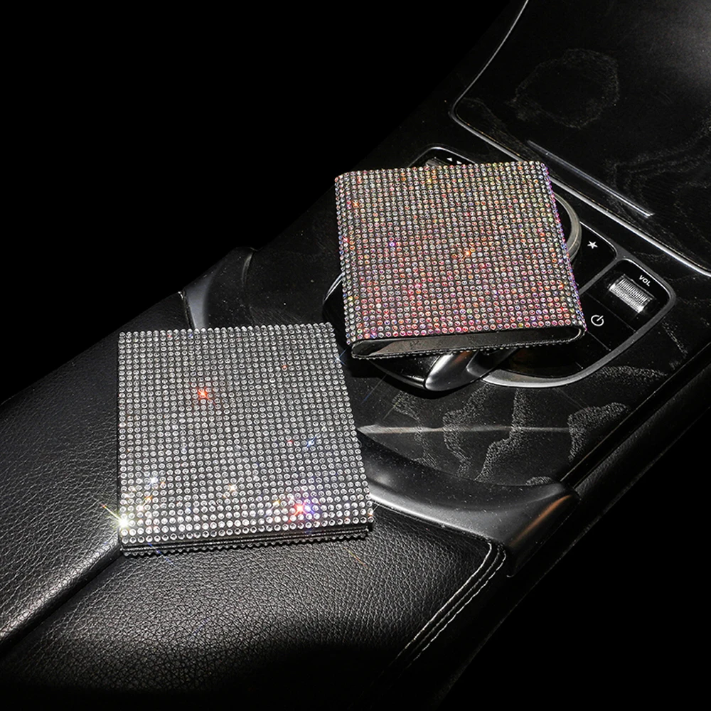 

Портативная автомобильная пепельница Стразы Авто офис сигарета чехол Sat пепельница чехол для хранения Кристалл бриллиант украшение автомобиля