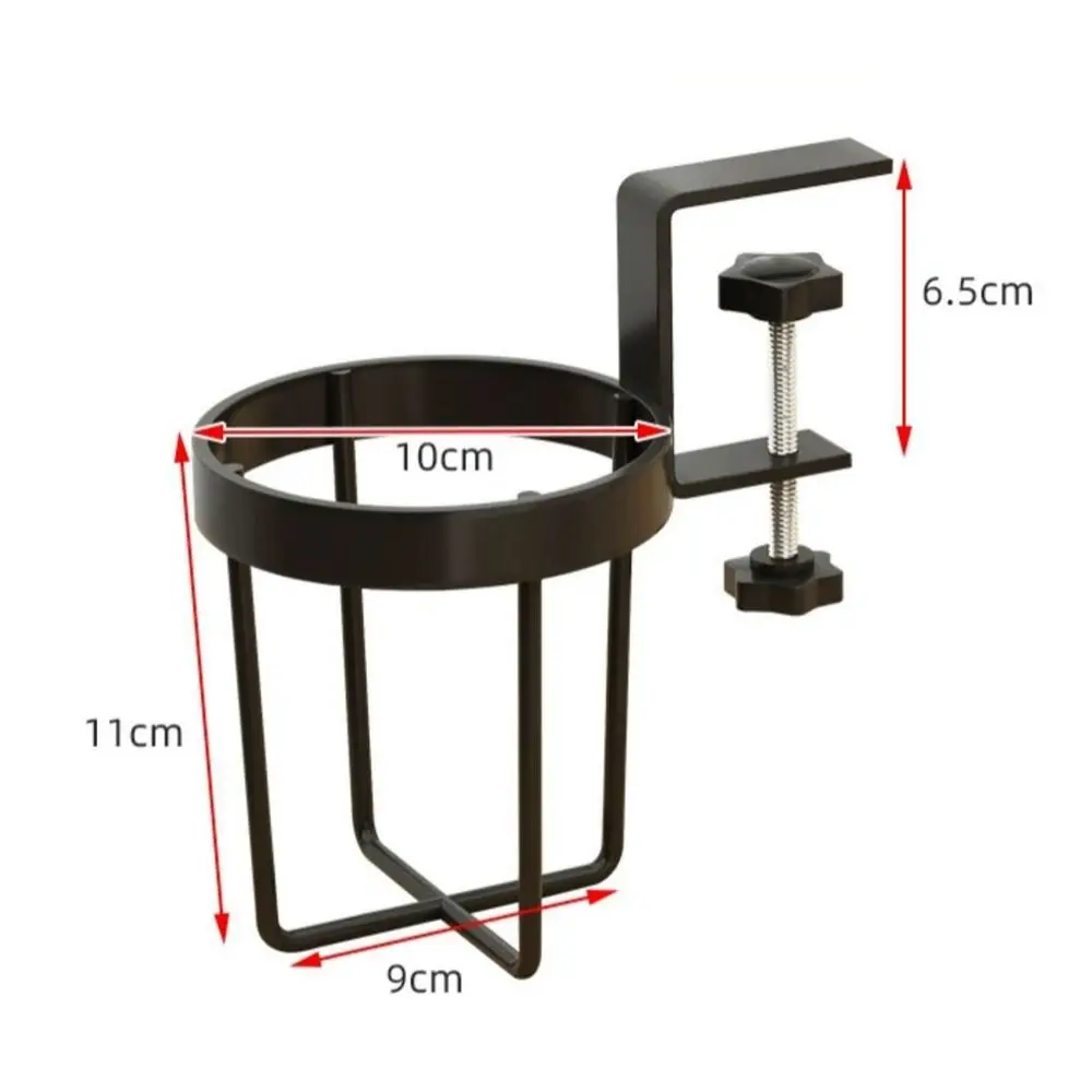 Metal Desk Cup Holder New Punch-free Anti Spill Table Fixed Storage Rack Removable Portable Cup Storage Rack Table 4