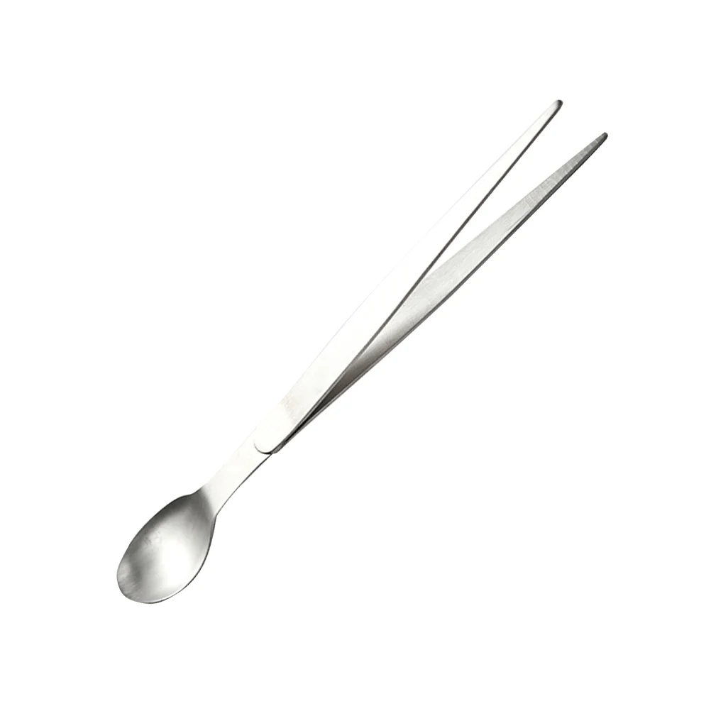 Stainless Steel Flavor Test Spoon Forks Tongs Chefs Taste Mini Tasting Decorate Chopsticks Forceps Baby