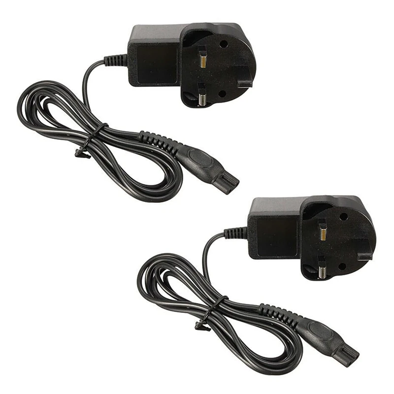 2X Power Charger Cord Adapter For Shaver Hq8505 Hq7380 Hq8500 (Uk Plug