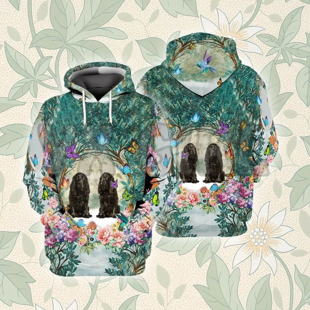 Black Great Dane Among Forest  3D Printed Hoodies  Unisex Pullovers Funny Dog Hoodie Casual Street Tracksuit