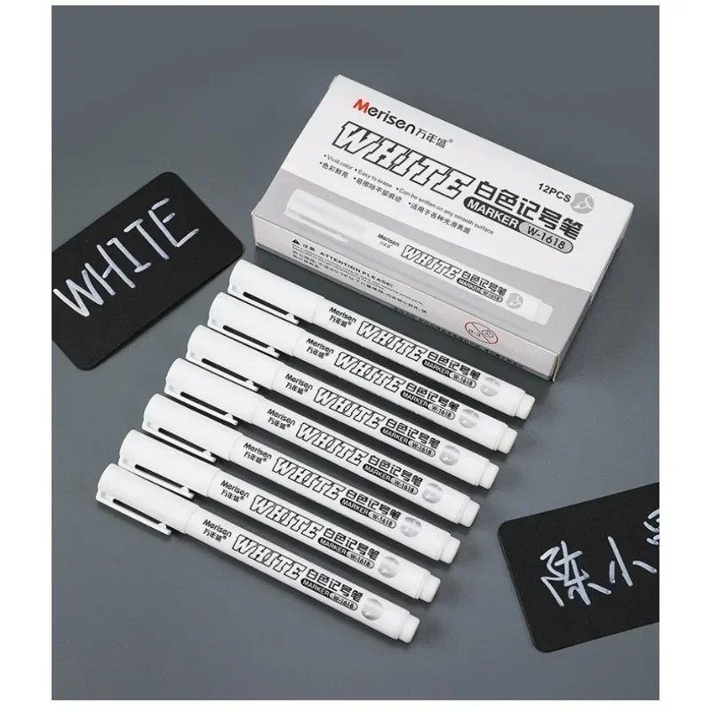 Waterproof Metal Marker Permanent White Paint Pen Washing Art Painting Graffiti Pens Fabric Wood Leather Marker 1MM 1/3/5 PCS permanent marker pen white marker pens marker pens permanent marker permanent markers paint marker pen markers pen art markers paint pen art marker pen