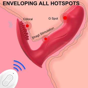 TLXT Wireless Remote Vibrator Wiggling Wearable Bluetooth Vibrating Dildo Panties Finger Sex Toys for Women Clitoris Stimulator 5