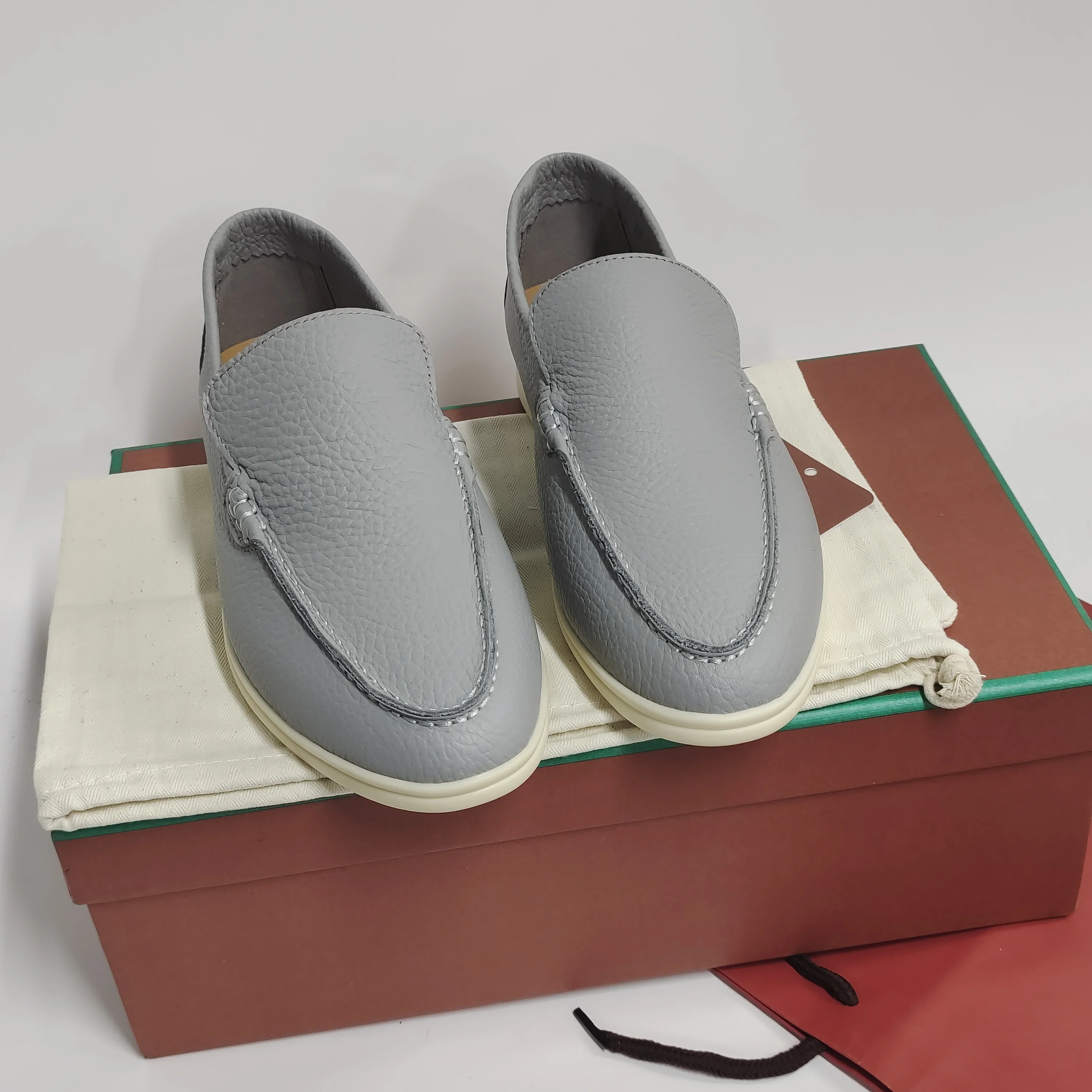 

Shoes For Women 2023 Loafers Mocasines Designer Luxury Black Cow Leather Flats Men Brand High Quality Slip On Shoes