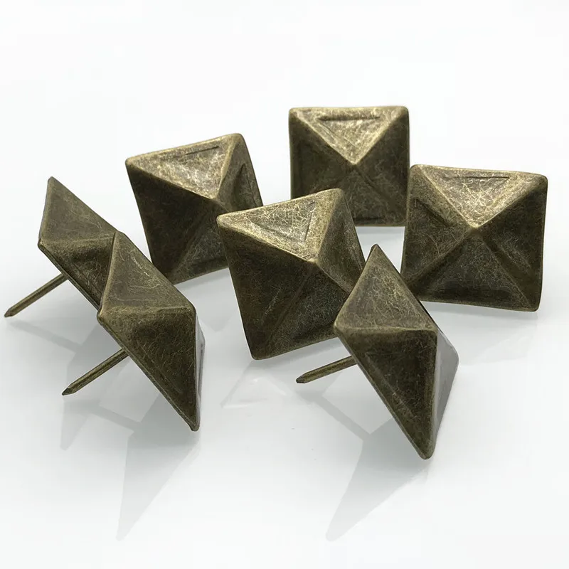 100pcs Bronze Nail Upholstery Decorative Tacks Nails Antique Jewelr Decor  Sofa Square Nails Urniture Hardware Accessories