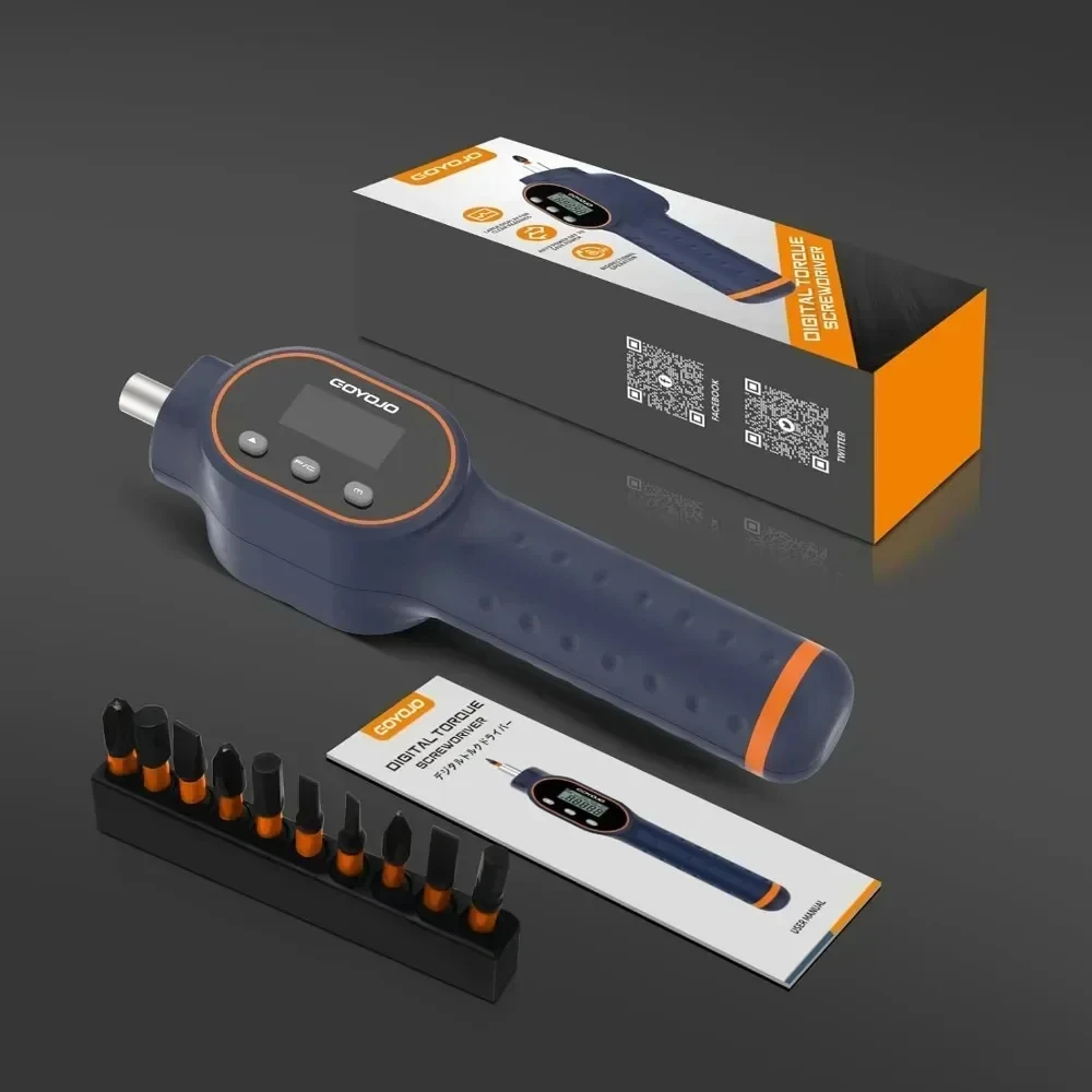 1/4" Digital Torque Screwdriver Drive Screwdriver 7.08-70.8 in-lbs Torque Wrench