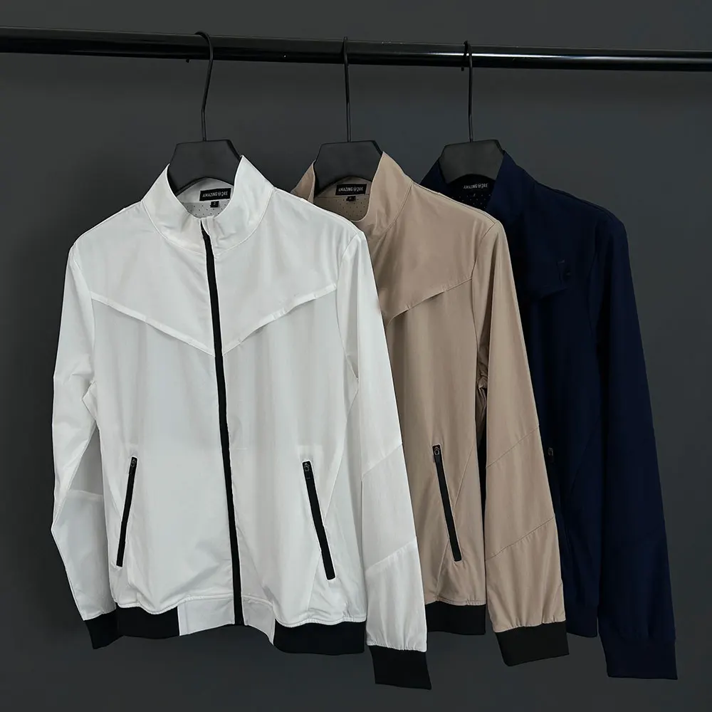 new men's golf long sleeved jacket, golf sports jacket, comfortable fit, windproof and quick drying