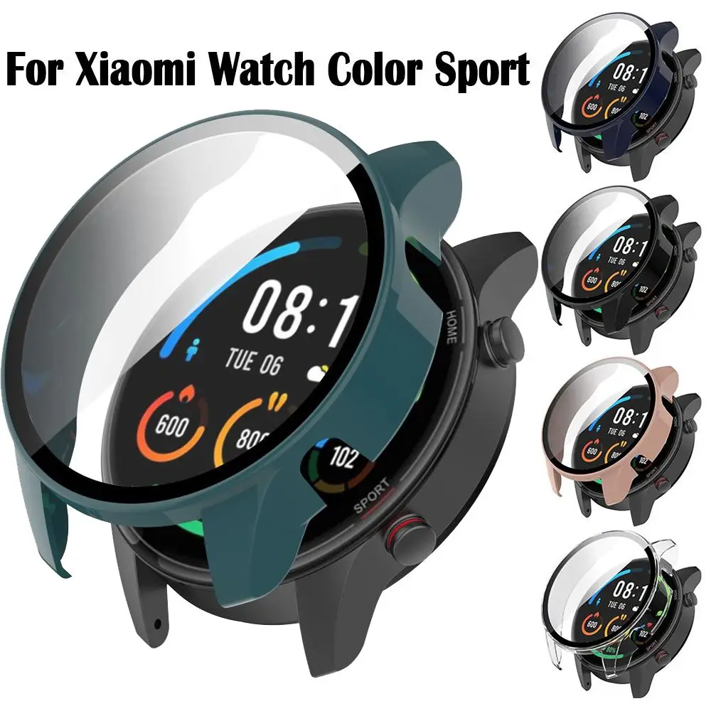 

PC Screen Protector Case For Xiaomi MI Watch Color Sport Global Version Smartwatch Protective Bumper Cover Tempered Glass Film