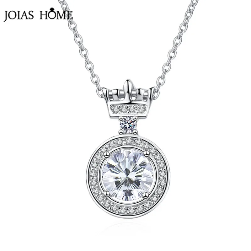 

JoiasHome 1Carat Multi Cut Love 100 Plum Blossom Sakura Moissanite Pendant Necklace For Women 925 Sterling Silver Fine Jewelry
