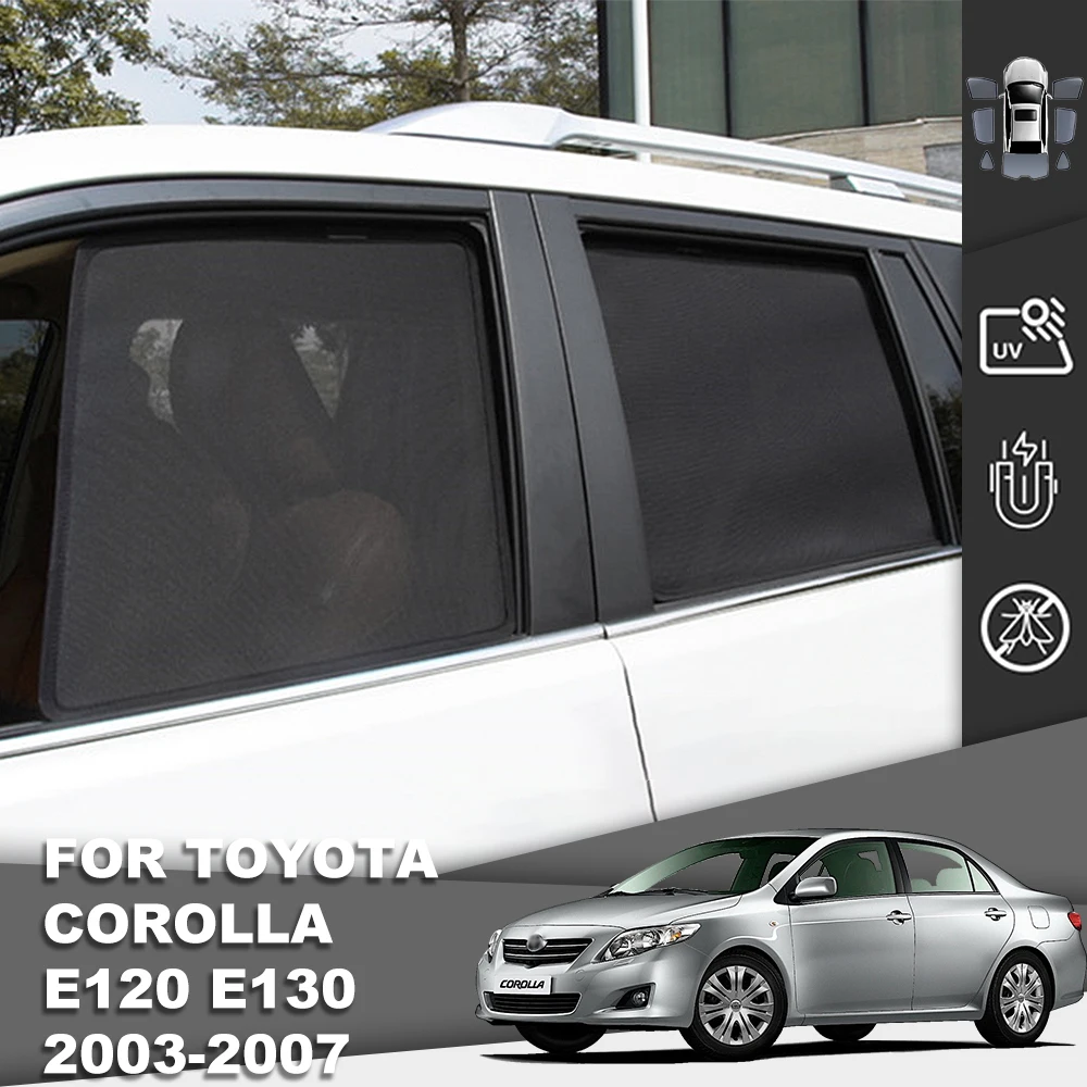 

For Toyota Corolla E12 2000-2007 Magnetic Car Sunshade Front Windshield Mesh Frame Curtain Rear Side Window Sun Shade Shield