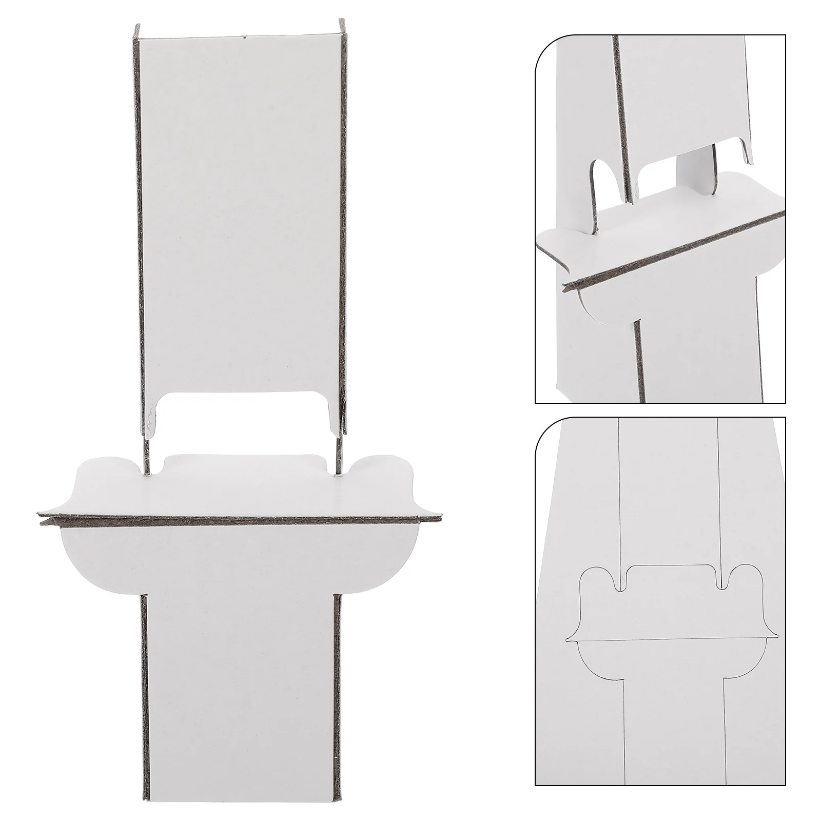 12 Pcs Paper Holder Cardboard Display Stand Easel Poster Board Folding Desktop Sign White Supplies Picture Frame Craft