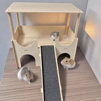 Wooden Hamster House Platform 1