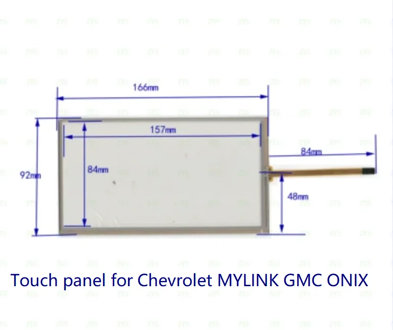 5PCS/ A LOT New Touchpad 7 Inch 4 wire 167*93 For Chevrolet MYLINK GMC ONIX Spark 2012 - 2015 Touch Screen Digitizer Glass