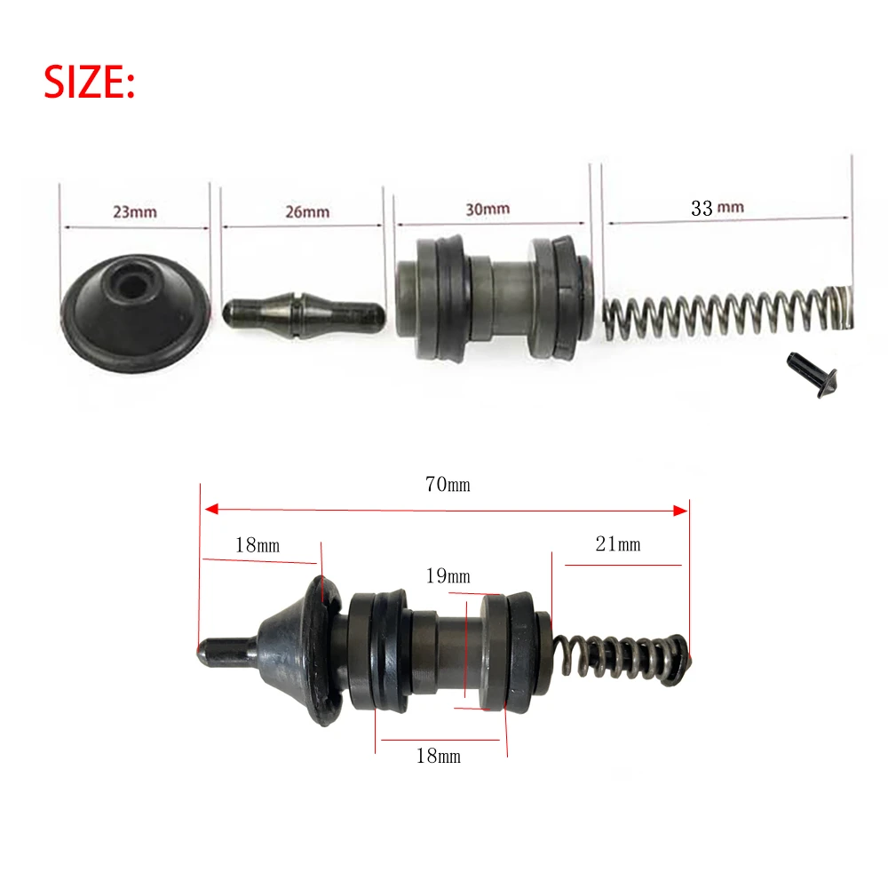 Motorcycle Brake Lever 19mm 19RCS Radial Brake Piston Plunger Repair Kits for Mounting Motorcycle Master Cylinder Piston Rigs Repair Accessories Clutch