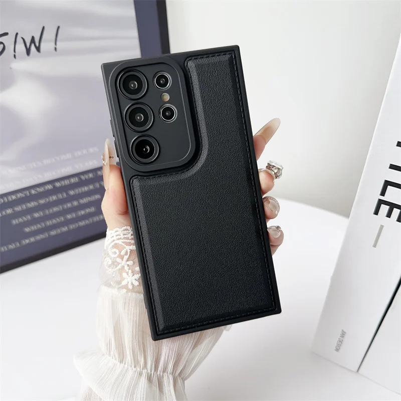Étui de téléphone en cuir de luxe pour Samsung Galaxy A53 A73 A33 A23 A13 A03S A52 A12 A32 A51 A71 A52S Coque arrière en silicone TPU souple_voghion.com