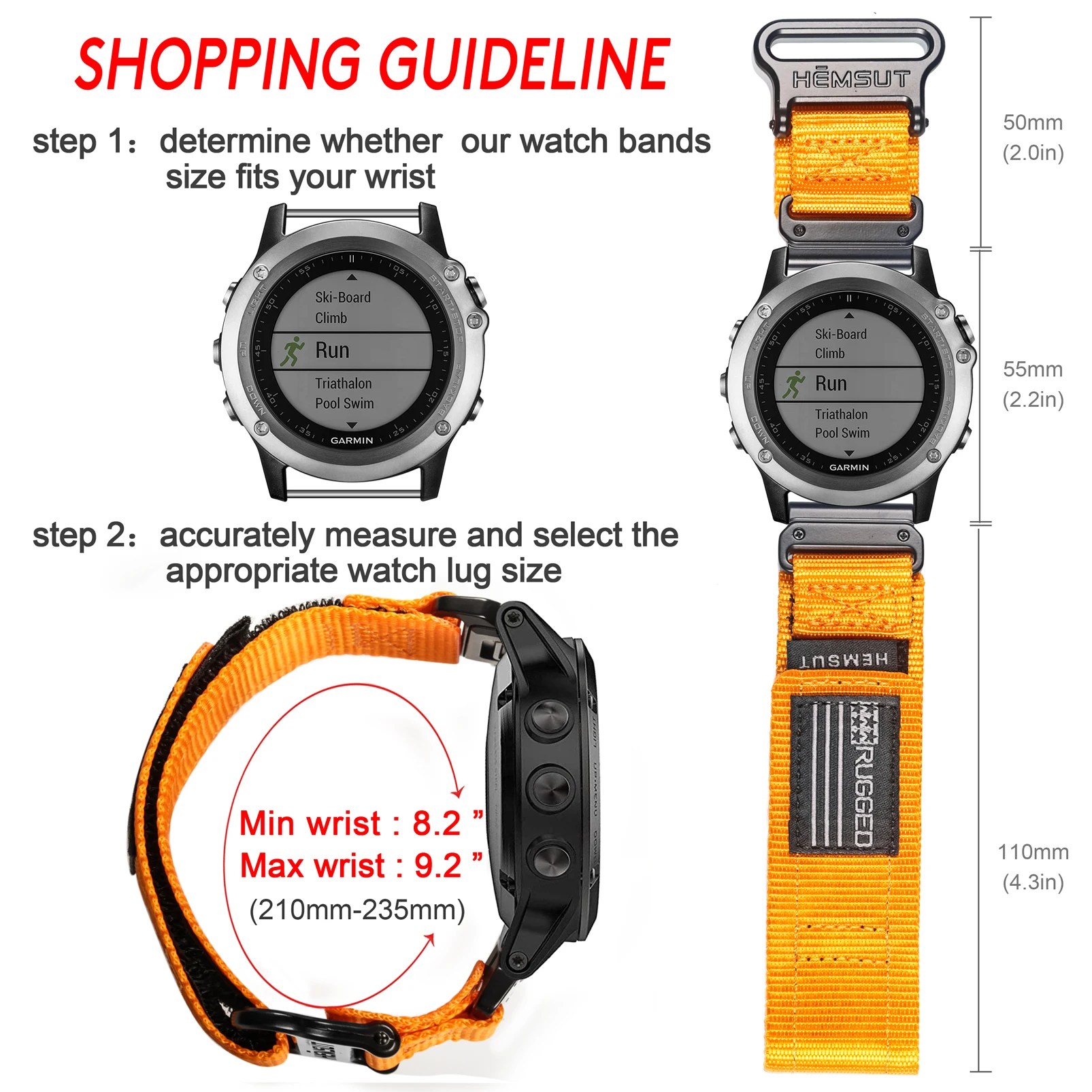 Nylon Watch Strap 22mm Orange | Strap Watch - Garmin Watch - Aliexpress