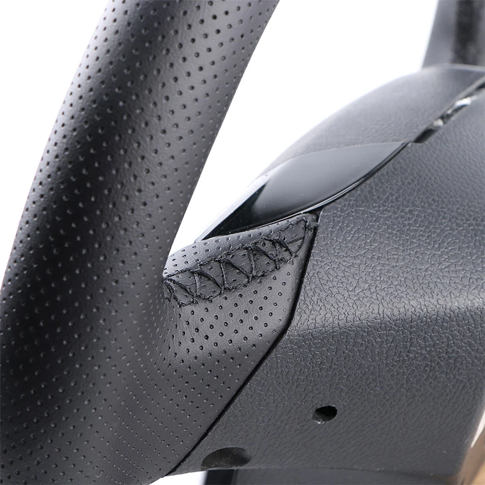 Customized Car Steering Wheel Braiding Cover - Premium Leather Wrap Accessory