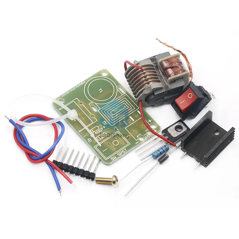 Step Up Converter Step Up Module Electronic Component Pwm Signal Generator Clock Generator 15KV High Frequency DC High Voltage Arc Ignition Generator Inverter Boost 18650 DIY Kit U Core Transformer Suite 3.7V
