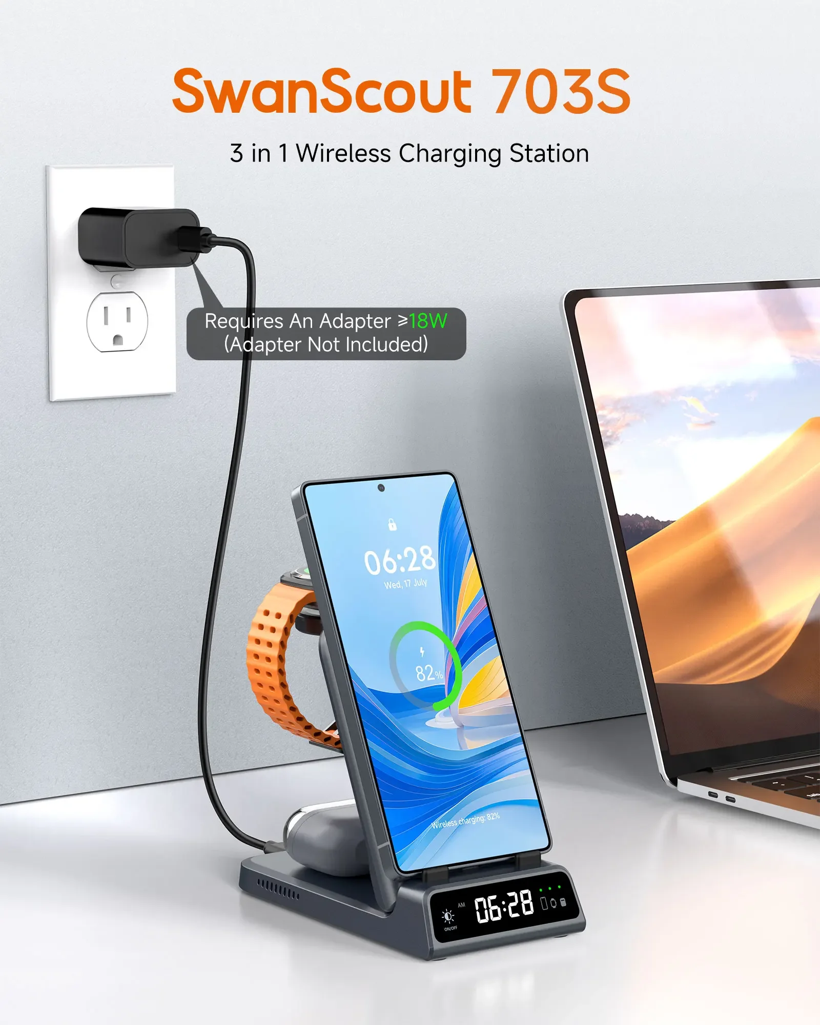 Wireless Charger Pad Cargador Inalambrico Triple Samsung Samsung