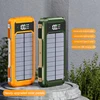 4-in-1 Solar Power Bank Built-in-cables 100000mAh High Capacity Charger Fast Charging Intelligent Digital Display Battery 2025 2