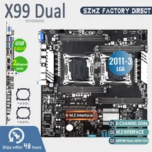 JINGSHA X99 Dual CPU Mainboards Sockel Xeon LGA 2011-3 8 * DDR4 Bis zu 256GB Dual Gigabit ethernet VGA USB3.0,SATA3.0, NVMe M.2