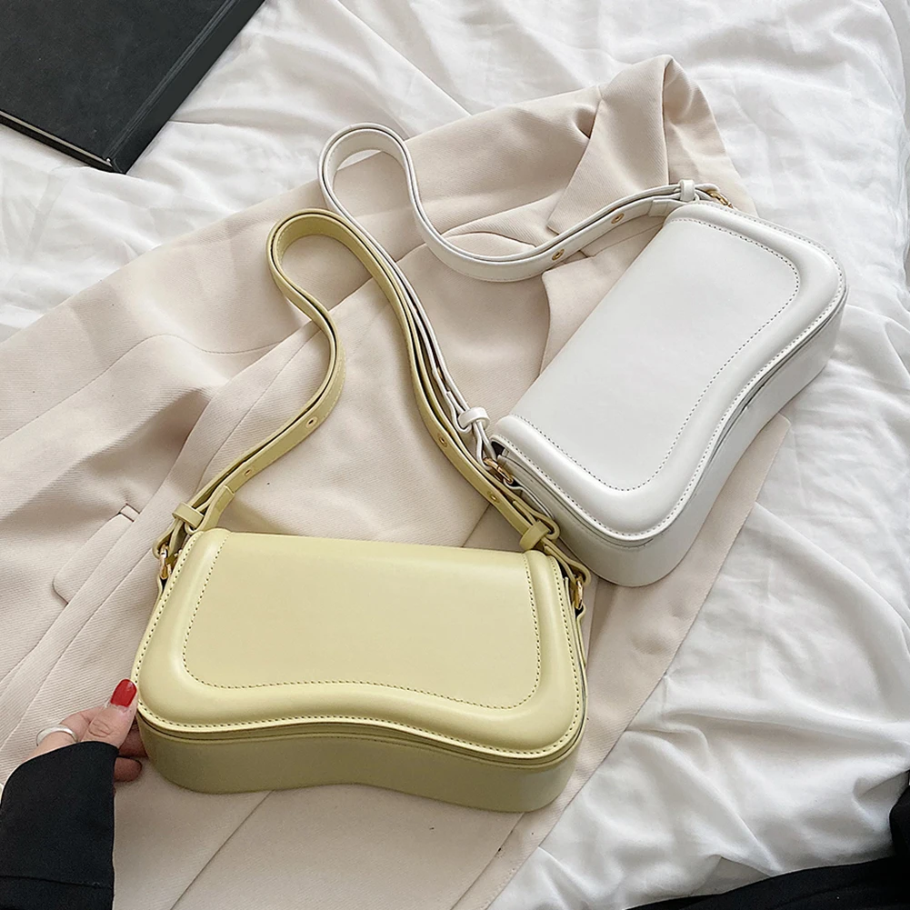 Borsa Hobo Piccola da Donna, Borsa a Tracolla in Pelle Versatile, Borsa a Tracolla Casual Trendy con Patta, Borsa a Spalla da Ragazza - immagine 5