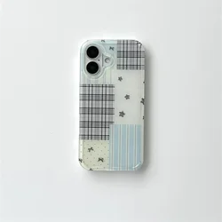 Elegant Double - Layer Blue Stripe Polka Dot Star Phone Case with White Background - iPhone 7 p or 8 p (SMT2678 Color)