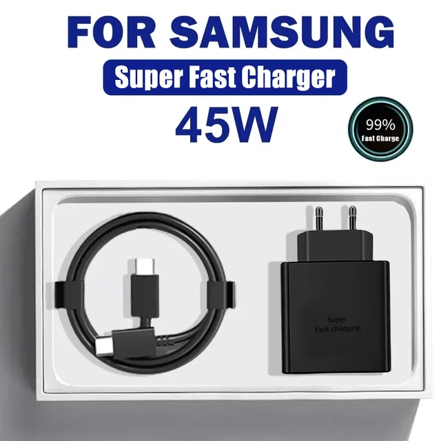 45W PD  Super Fast Charger for Samsung for Galaxy S24 Ultra S23 S22 S21 Plus Note10 A54 A34 5A Quick Charging Type C Data Cable 1