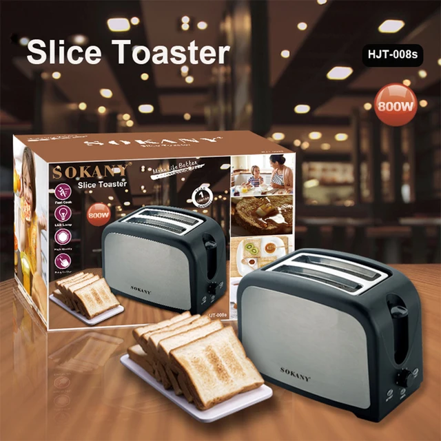 SK08S Mini Sandwich Breakfast Machine Household 2 Slice Toaster 7-Shades  Settings Bread Oven with Extra Wide Slots - AliExpress